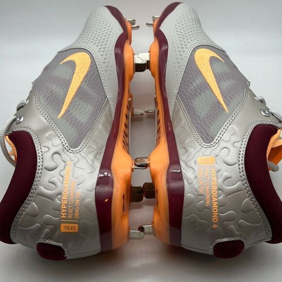 Nike Hyperdiamond 4 Elite Softball baseball Cleats NWB Women 8‎ - Picture 6 of 8